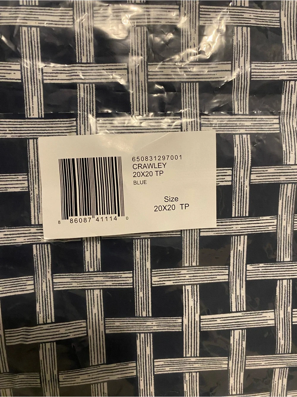 Ralph Lauren Navy Grid Decorative Pillow Sham